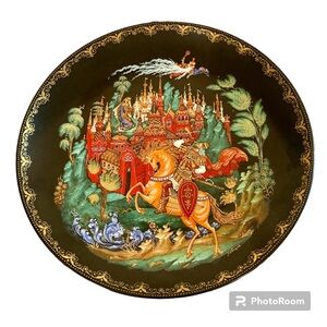 Vintage 1988 Bradford Russia Porcelain Collector Plate Ruslan & Ludmila 7.5”
